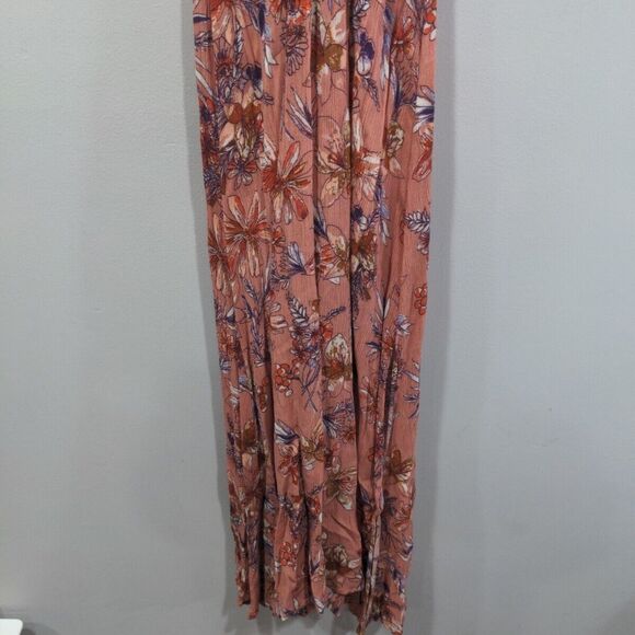 Intimately Free People One Step Ahead Floral Print Maxi Halter Size Small Pink - Picture 4 of 12